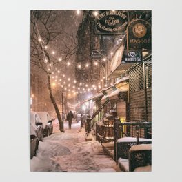 Snow - New York City - East Village Poster