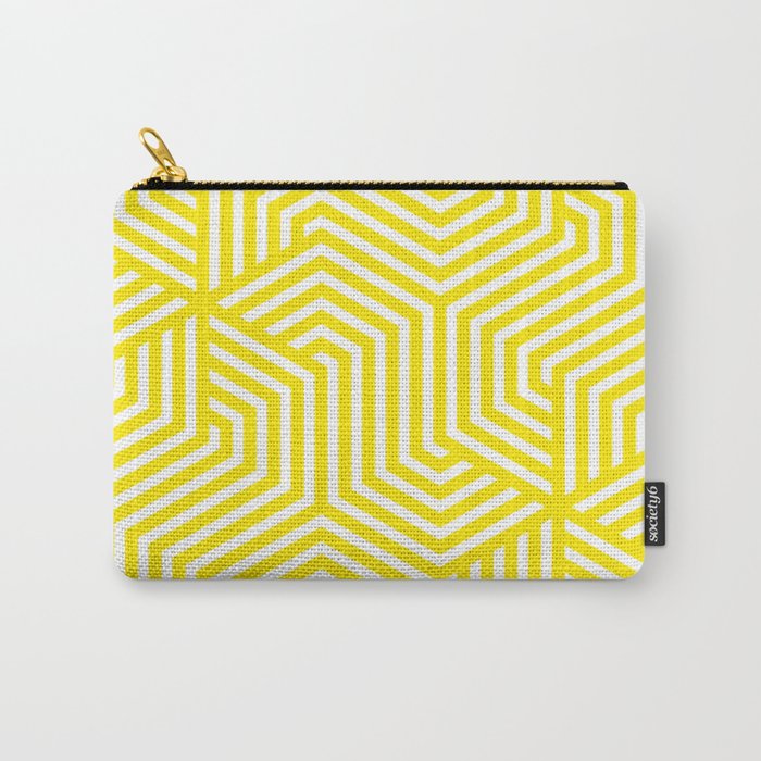 Middle yellow - yellow - Minimal Vector Seamless Pattern Carry-All Pouch