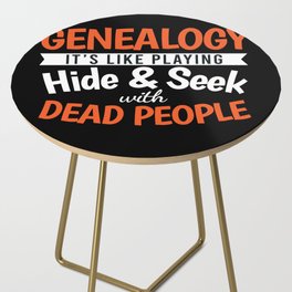 Genealogy Playing Dead People Dna Family Side Table