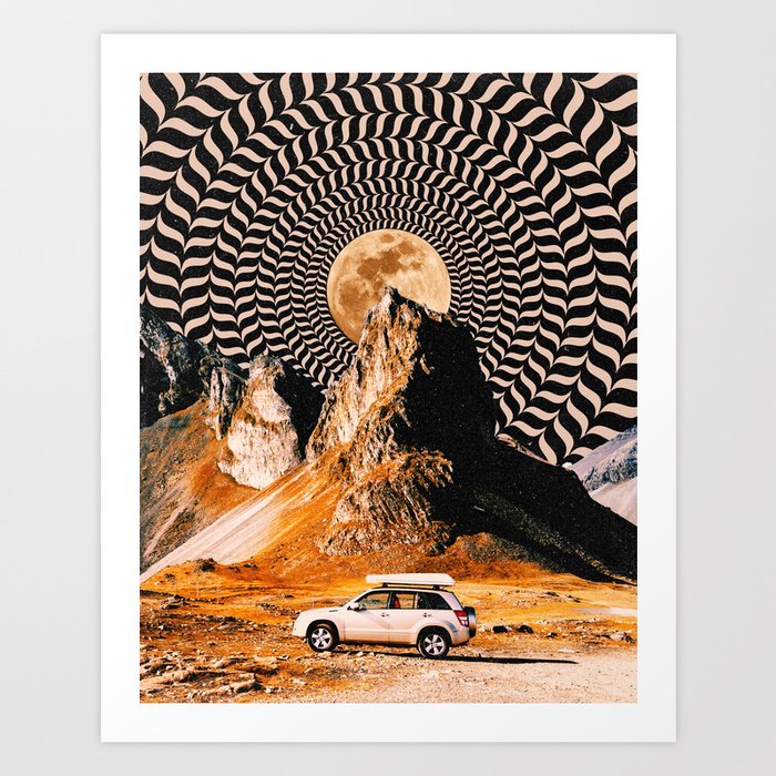 Illusionary Car Trip Art Print