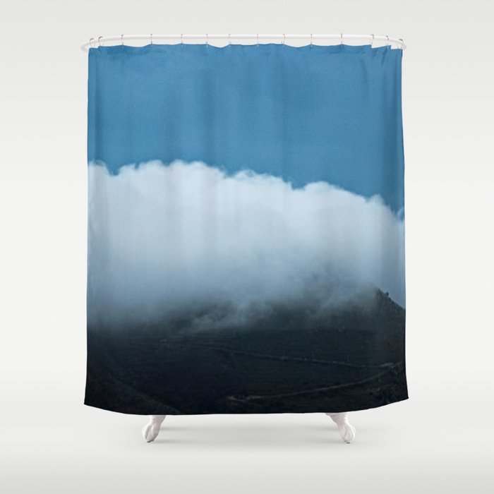 Hills Clouds Scenic Landscape 6 Shower Curtain