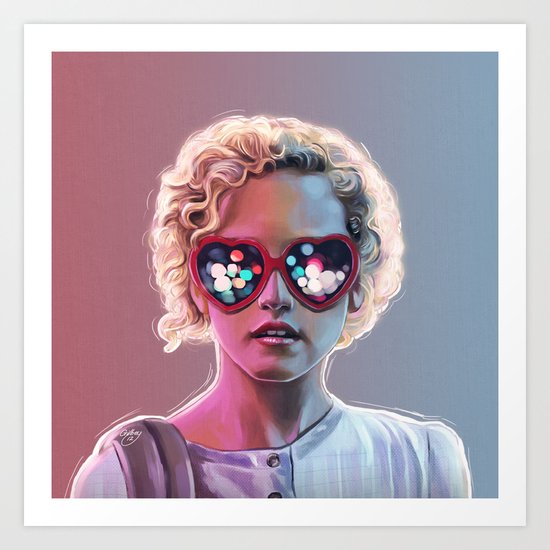Electrick Girl Art Print