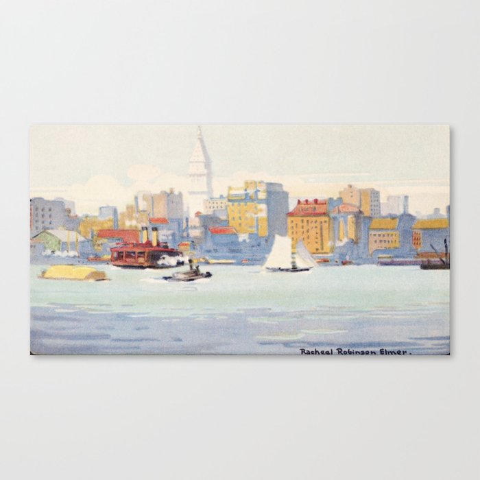 New York from the 34th Street Ferry (1914) Canvas Print