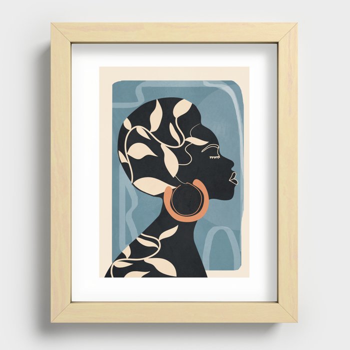 Abstract Female Portrait 03 Recessed Framed Print