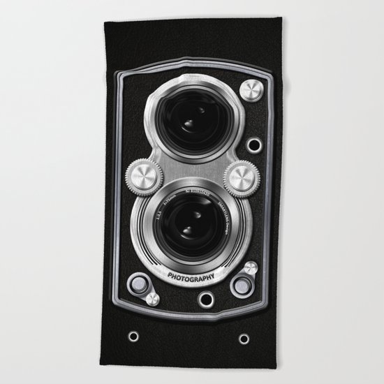 Vintage Camera Beach Towel
