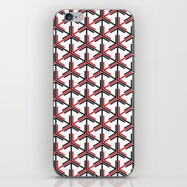 Black and red arrow pattern iPhone Skin