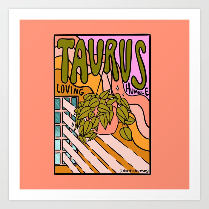 Taurus Plant Art Print