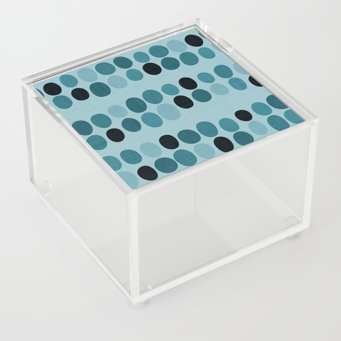 Stacked stones - teal Acrylic Box