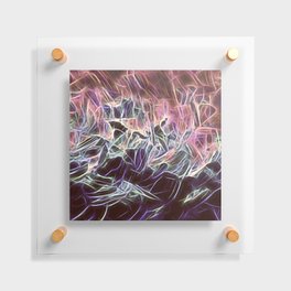 Desaturated Hot And Cold Abstraction Floating Acrylic Print