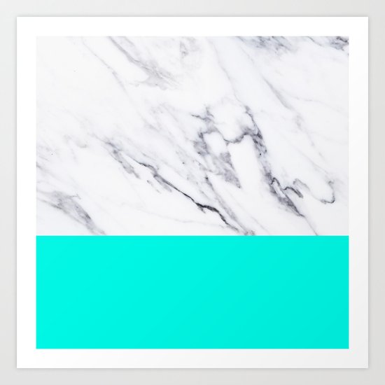 Marble Blue Luxury iPhone Case and Throw Pillow Design Art Print