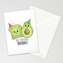 Avo Smashing Birthday - Avocado Toast Stationery Cards | Birthdaygifts, Funnybirthday, Bdaycard, Avocadobirthday, Happybday, Happybirthday, Drawing, Avo, Pun, Bday 