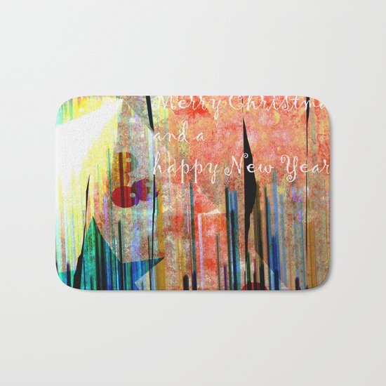 Merry Christmas and a happy New Year Bath Mat