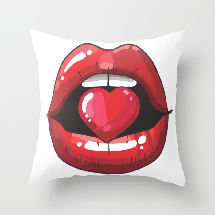 Red hotsell lips pillows