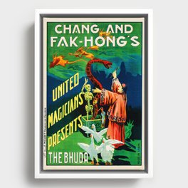Vintage Fak Hong magic poster Framed Canvas