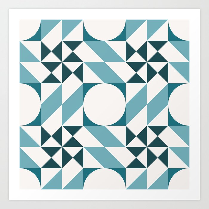 Bohemian Geometric Pattern 01A Art Print