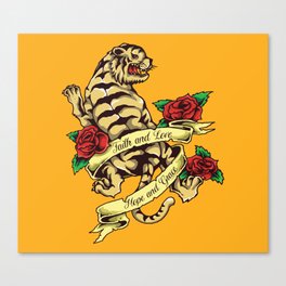 Tiger Stripe Tattoos Canvas Print
