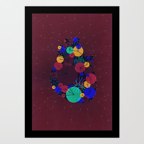 Data Heart Art Print
