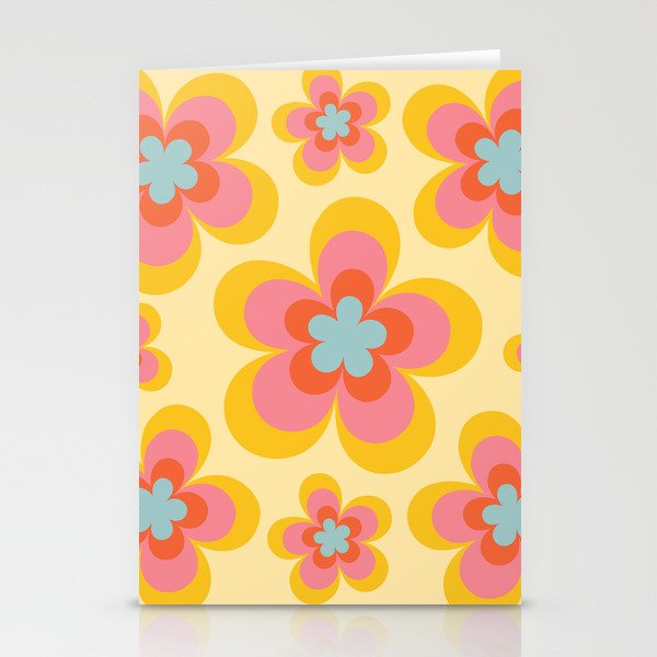 Pastel flowers Stationery Cards