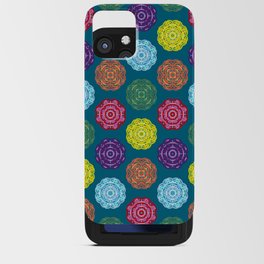 Flowers B Teal iPhone Card Case