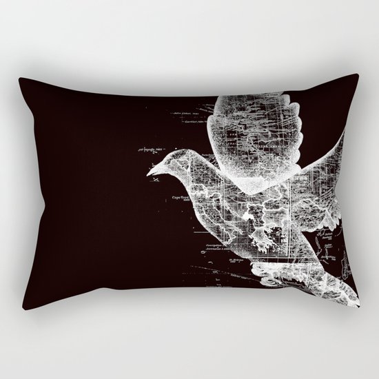 Wanderlust White Rectangular Pillow