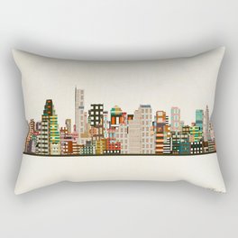 boston city skyline Rectangular Pillow