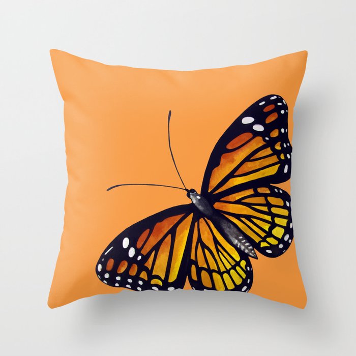 Monarch Butterflies Throw Pillow by Newyorker01 Society6