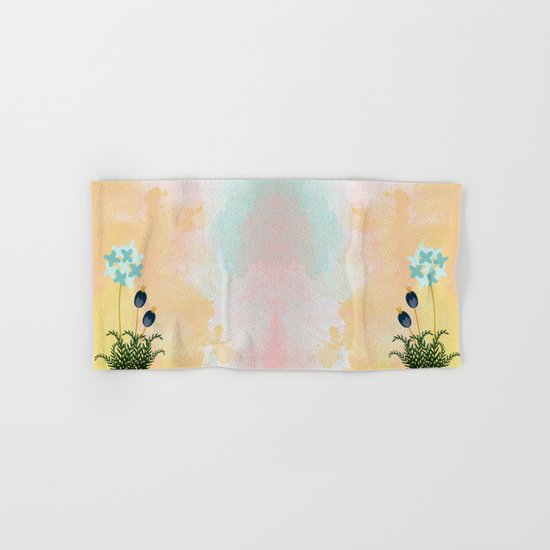 Acuarela Blue Flower 2 Hand & Bath Towel