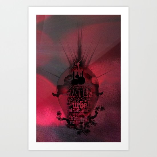 Swallowed in the sea Art Print