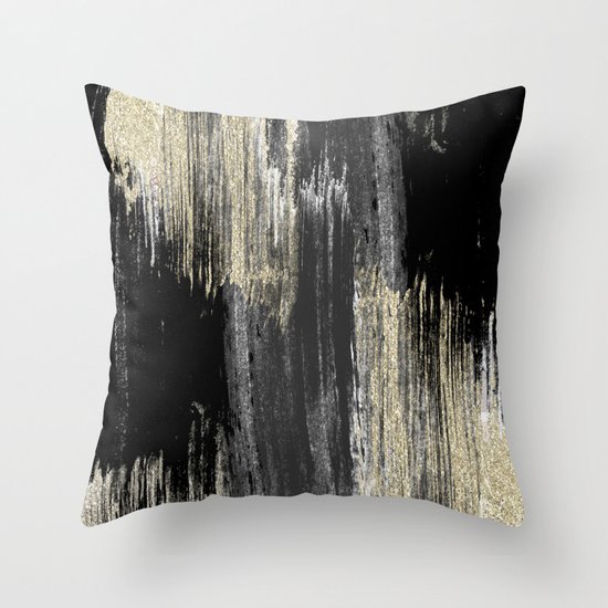 grey and gold throw