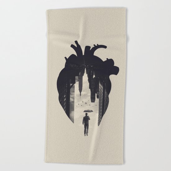 In the Heart of the City Beach Towel