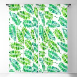 Watercolor palm leaves pattern Blackout Curtain