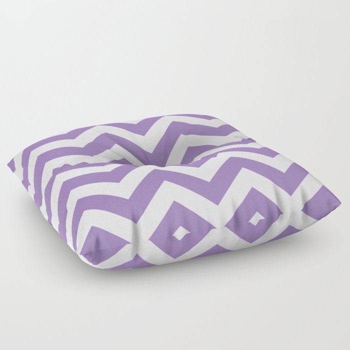 Purple mountain majesty - violet color - Zigzag Chevron Pattern Floor Pillow