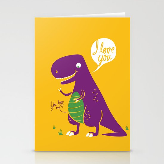 The Friendly T-Rex Stationery Cards