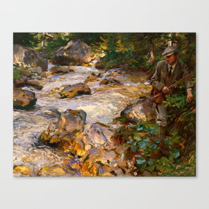 Trout Stream in the Tyrol by John Singer Sargent Canvas Print