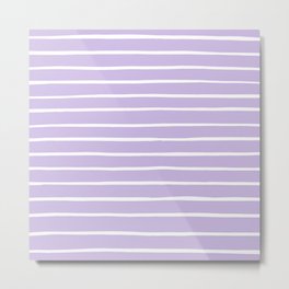 Stripes Lavender Metal Print