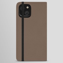 Neutral Dark Brown Single Solid Color Coordinates with PPG Chocolate Truffle PPG15-13 iPhone Wallet Case
