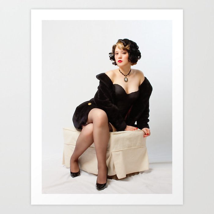 Fur Coat 1 The Playful Pinup Sexy Vintage Pinup In Fur Coat