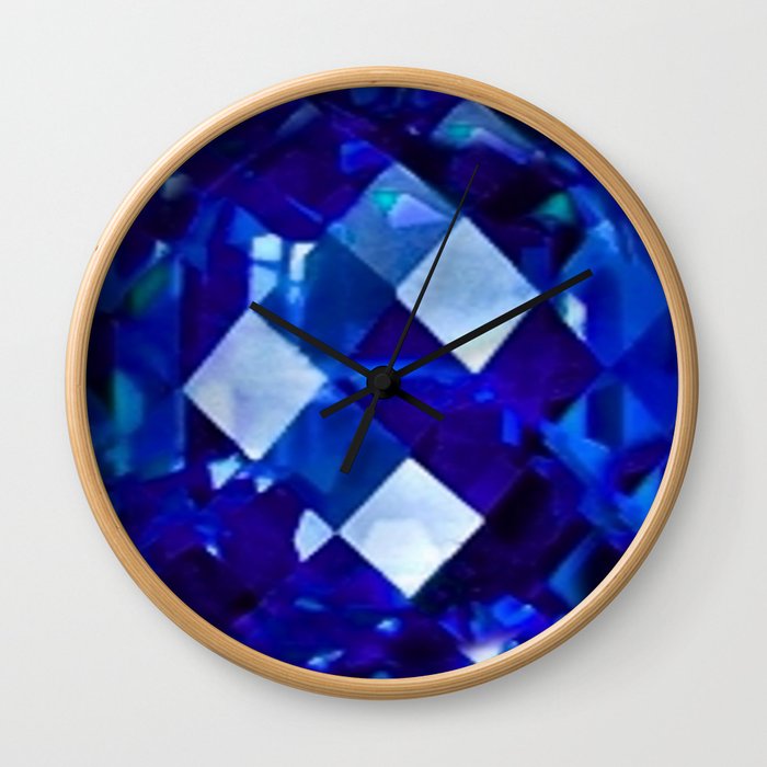 Blue Sapphire September Birthstone Gem Wall Clock