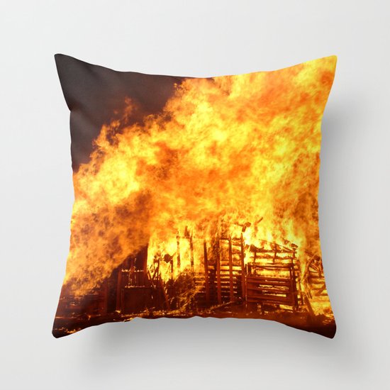Burning Down the House Throw Pillow