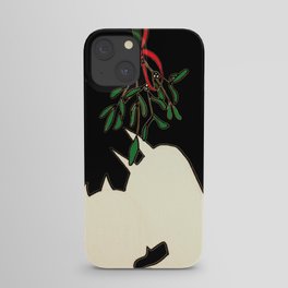 mistletoe kiss iPhone Case