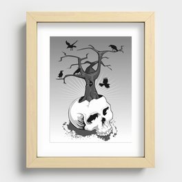 Skull and Tree Recessed Framed Print