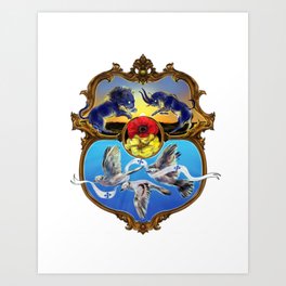 Personalised coat of arms commission Art Print