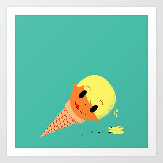 Ice Cream Boy Art Print