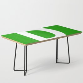 Letter D (White & Green) Coffee Table