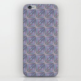 God's Eye Multicolor Yarn Woven Around a Chopstick Square Pattern Design iPhone Skin