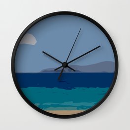 View from Ibiza beach Wall Clock