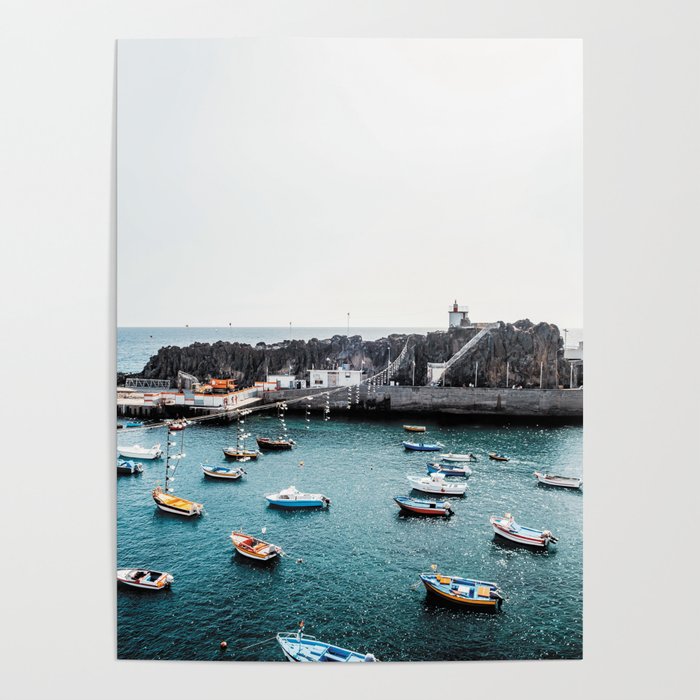 Boats Coast Photography Poster