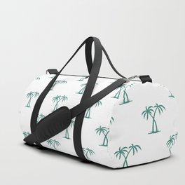 Green Blue Palm Trees Pattern Duffle Bag