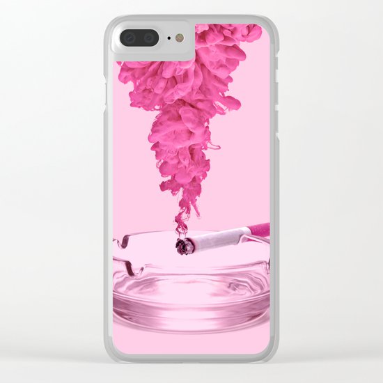 PINK SMOKE Clear iPhone Case