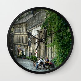 A Lazy Summer Evening in Haworth Portrait  Wall Clock